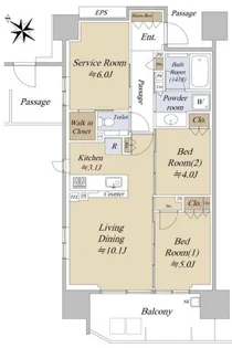 シティハウス巣鴨【13階】の間取り