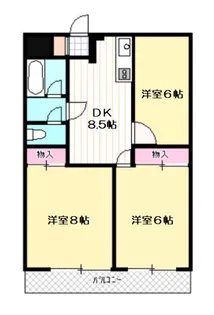 ヴァンヴェール吉田【4階】の間取り