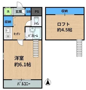ロワジール貫井A【2階】の間取り