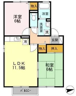 インター池田 B棟【1階】の間取り