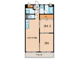 小川レジデンス1【5階】の間取り