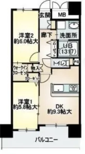 ベリー海老江【9階】の間取り