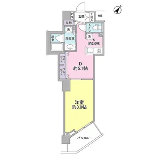 スタイリオ中延駅前【6階】の間取り