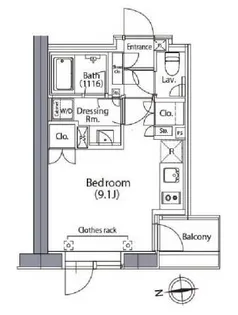 エルスタンザ文京湯島【9階】の間取り