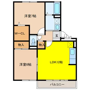 セジュールスリーK・K【3階】の間取り