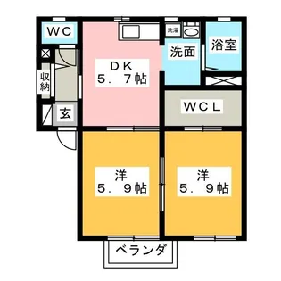 ウッドベルイーグル B【1階】の間取り