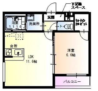 フジパレス守口VII番館【1階】の間取り
