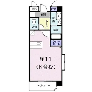 ボヌールヒルズ長尾【6階】の間取り