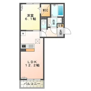 ラ フロレゾン B棟【2階】の間取り