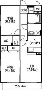 アルコバレーノ【3階】の間取り