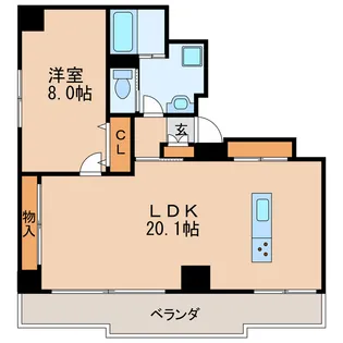 Jスクエア高岳【5階】の間取り