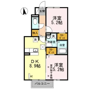セジュール笹谷II【1階】の間取り