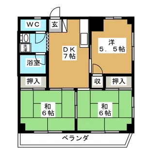 パークヒルハイツ【3階】の間取り