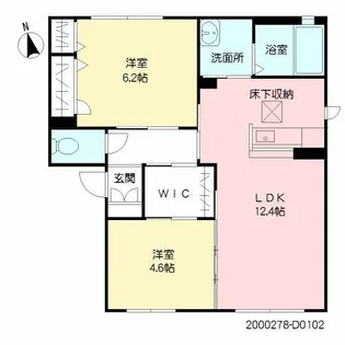 ブルックサイド D棟【1階】の間取り