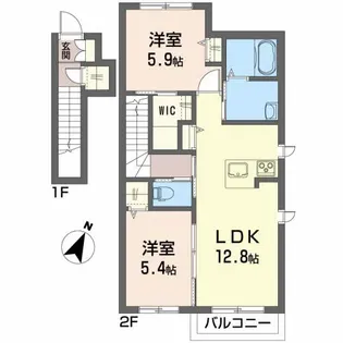 レジナス【2階】の間取り