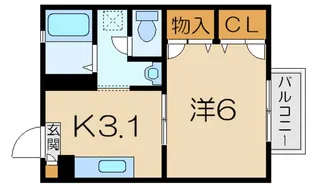 カーサ カナマキ【2階】の間取り
