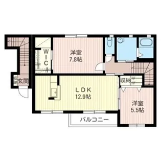 ヴィータ・ヴァロール【2階】の間取り