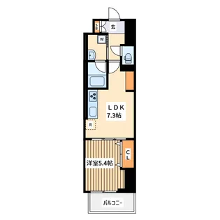 ラフィシア関内【4階】の間取り