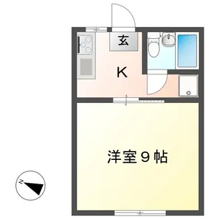 ジー・プロセスアパート【1階】の間取り