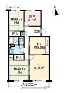 URグリーンタウン槇島【2階】の間取り