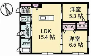 ライブ庚午北 G【1階】の間取り