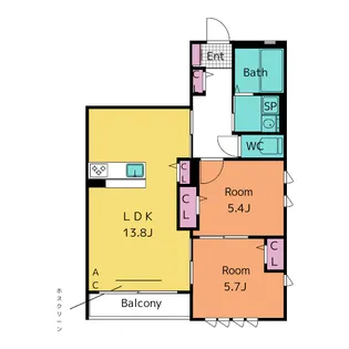 カステリア【1階】の間取り