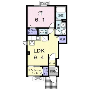 プラシード【1階】の間取り