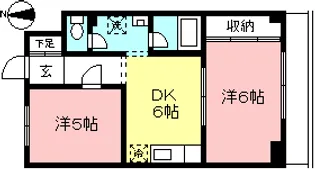 一の橋サンハイツ【4階】の間取り