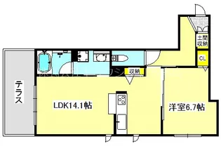 テラス クラーヴス【1階】の間取り