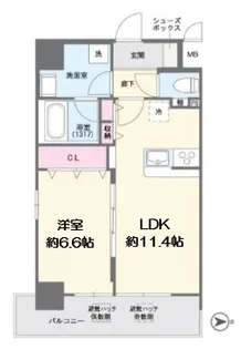 Fuku島之内【11階】の間取り