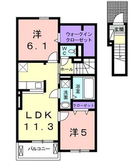 アークガーデン鷺ヶ森【2階】の間取り