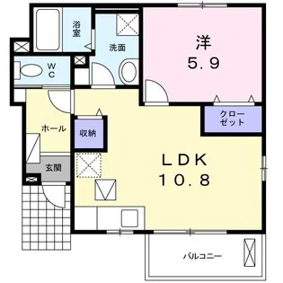 スペーメテルス【1階】の間取り