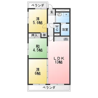 ラ・プエルタ・フェリス【1階】の間取り