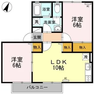 クレールコート A【1階】の間取り