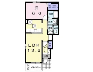 S.S.レジデンス【1階】の間取り