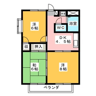 アメニティFM A棟【2階】の間取り