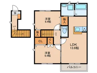 プリムヴェ-ル【2階】の間取り