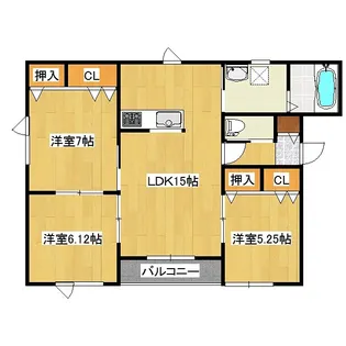 ゆうあいハイツ【1階】の間取り