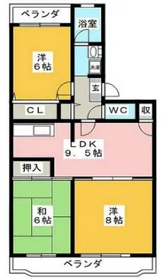 志陽ハイツ青木【2階】の間取り