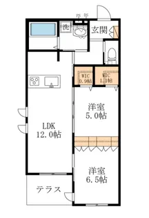 ソルクレスト【1階】の間取り
