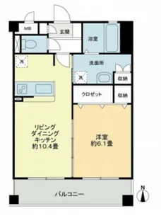 フィネス下中野【1階】の間取り