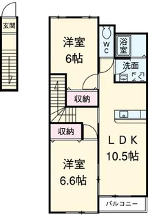 ラブリーわん【2階】の間取り