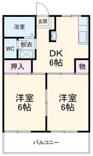 コーポリバーサイドII【2階】の間取り