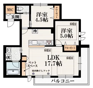 ルクステラス【2階】の間取り