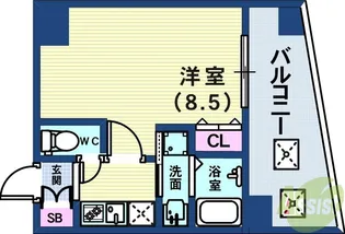 ライジングコート三宮マリーナシティ【8階】の間取り
