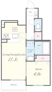 グレーヌ東寺【1階】の間取り