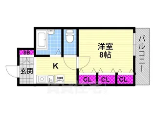 ビクトリア大東【2階】の間取り