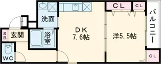 フジパレス津久野V番館【3階】の間取り