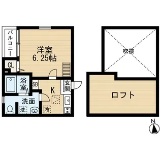 シュプリームメゾンB【2階】の間取り