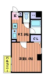 カトルセゾンI【4階】の間取り